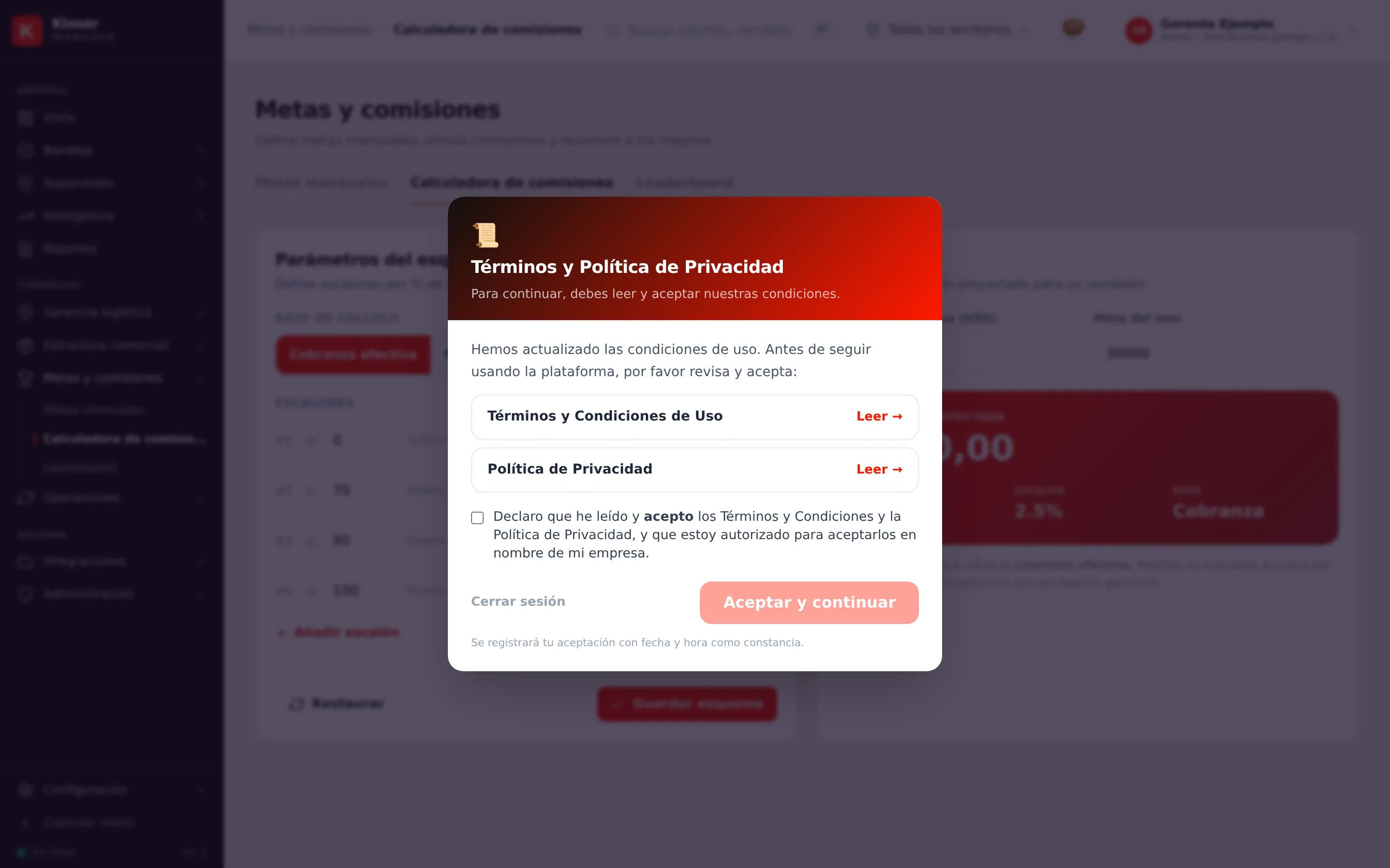La calculadora de comisiones