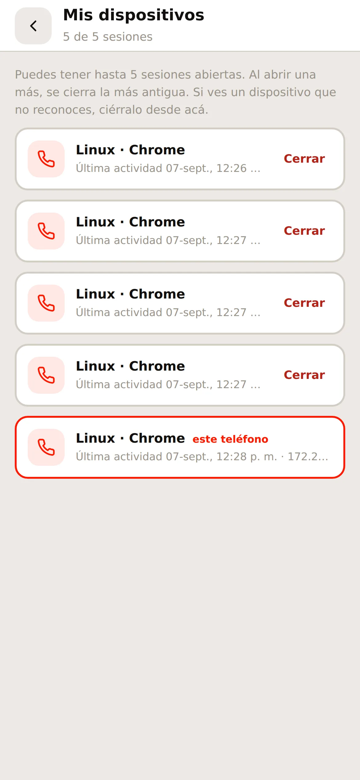 La pantalla de mis dispositivos